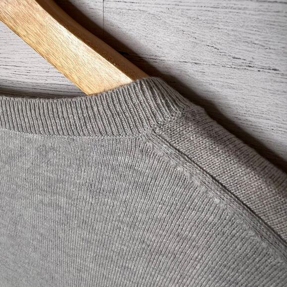 J Crew Factory Sweater Womens Size XXL Gray 100% Cotton Embroidered Hearts - Picture 12 of 16